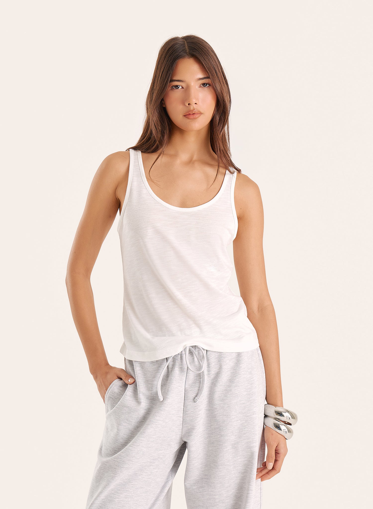 White Double Layered Top